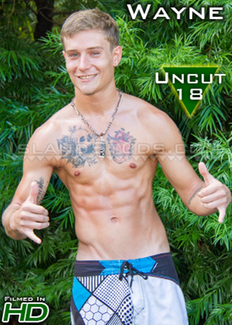 IslandStuds Wayne tanned 18 year old big bulging biceps boy bubble butt hairy smooth twink body college surfer uncut cock foreskin 002 gay porn video porno nude movies pics porn star sex photo - Beautiful tanned uncut 18 year old Oklahoma Cowboy Wayne jerks his huge cock