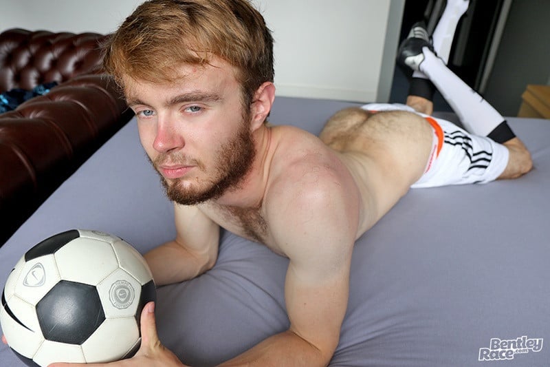 BentleyRace 21 year old Tom Jackson strips naked soccer kit jerks thick fat uncut cock massive load hot boy cum 005 gay porn pics gallery - 21 year old Tom Jackson strips out of his soccer kit and jerks his thick fat uncut cock to a massive load of hot boy cum