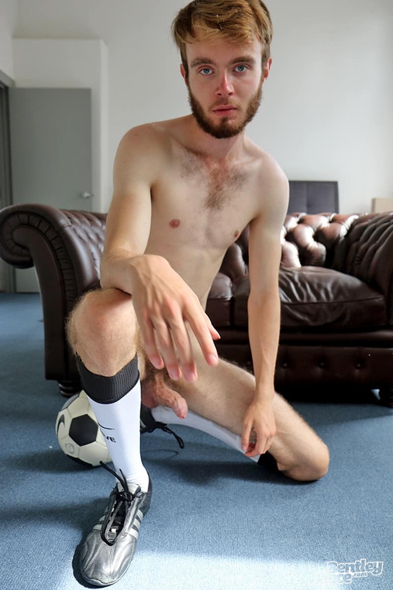 BentleyRace 21 year old Tom Jackson strips naked soccer kit jerks thick fat uncut cock massive load hot boy cum 024 gay porn pics gallery - 21 year old Tom Jackson strips out of his soccer kit and jerks his thick fat uncut cock to a massive load of hot boy cum