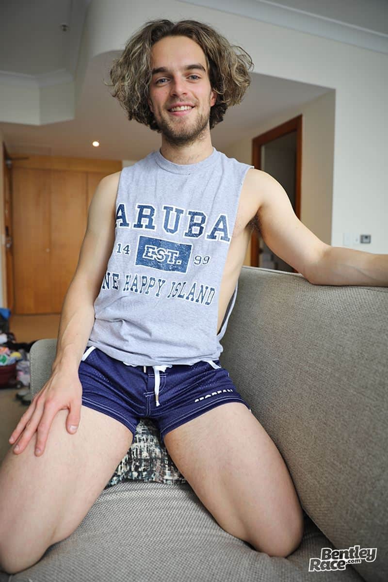 Young curly haired Aussie boy Reece Anderson strips naked shiny shorts muscle t shirt jerking huge uncut dick 018 gay porn pics - Young curly haired Aussie boy Reece Anderson strips out of his shiny shorts and muscle t-shirt jerking his huge uncut dick