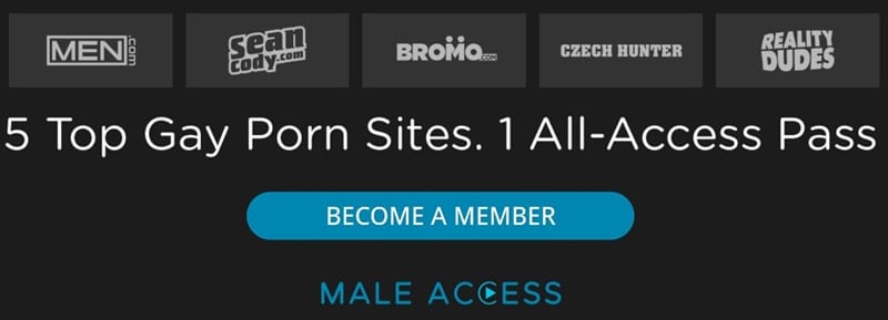 5 hot Gay Porn Sites in 1 all access network membership vert 1 - Hottie big muscled blue-collar construction workers Malik Delgaty and Clark Delgaty spit-roast young stud Chris Cool